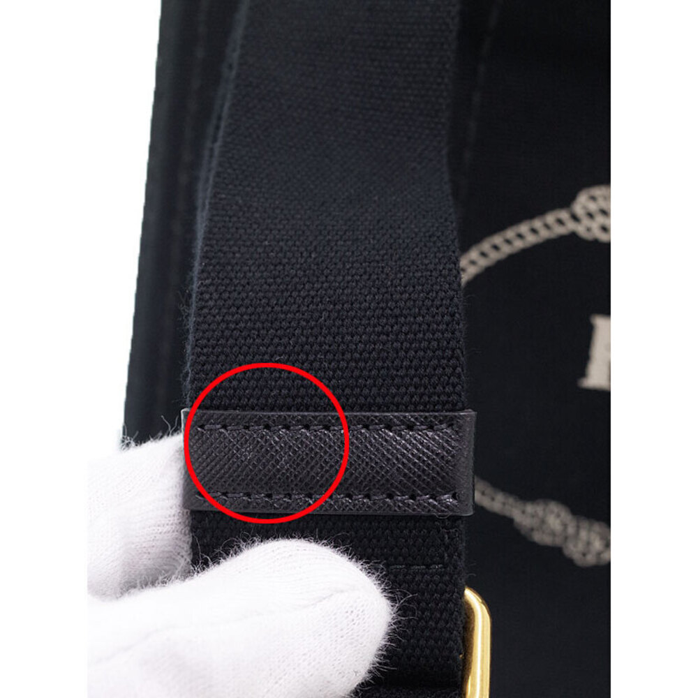 Prada Canapa 2way Tote Shoulder Bag Black - Picture 9 of 9